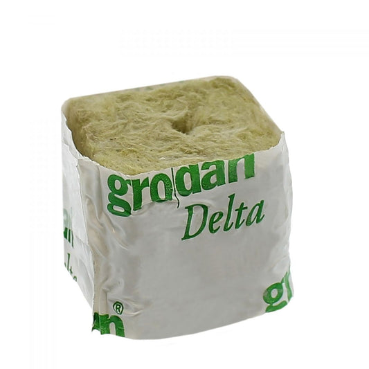 Cube Grodan Delta 4 cm en laine de roche pour semis et boutures