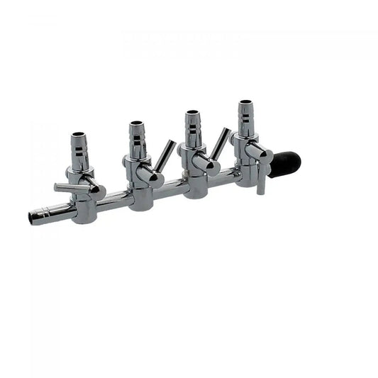 répartiteur d'air Diviseur d'air en acier - 4 sorties avec levier