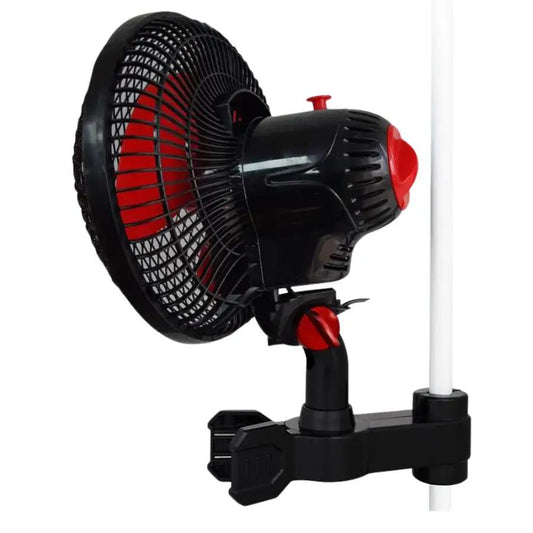 Vue latérale du ventilateur à pince Advanced Star, 18cm, 20w