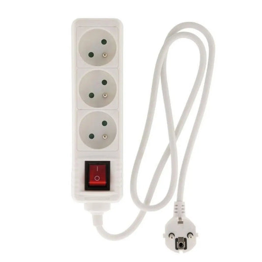 Bloc multiprise Zenitech 3 prises 16A avec interrupteur