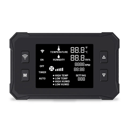 Contrôleur de ventilation électronique à affichage LCD Clivex - Contrôleur numérique Wi-Fi - Pour extracteur EC Silence - 0-10V