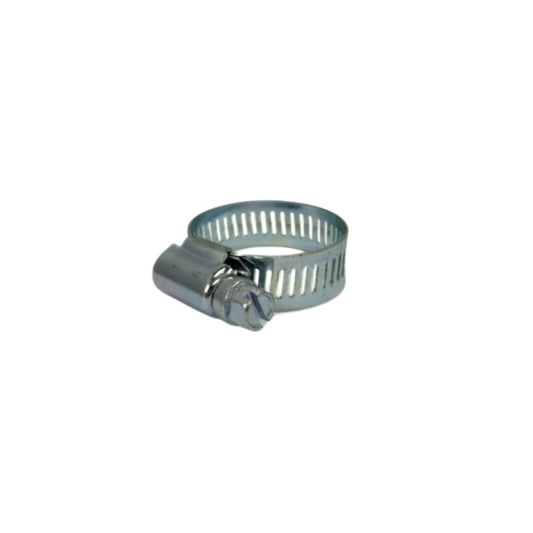Collier de serrage en acier 12-22mm avec vis de fixation, idéal pour tuyaux PE en irrigation et culture hydroponique. Étanchéité fiable garantie.