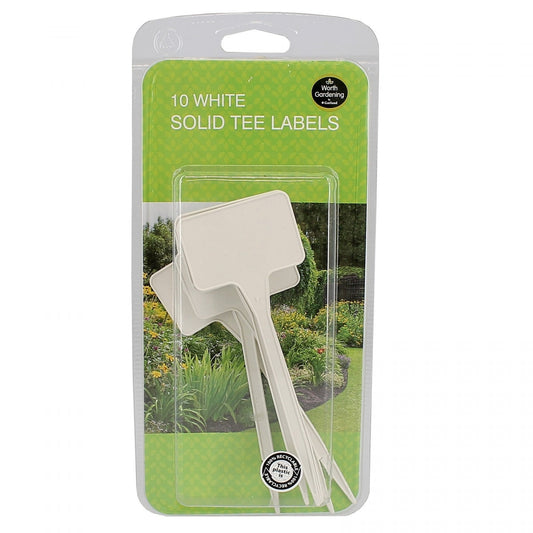 Etiquetas blancas de plástico sólido -10Pcs