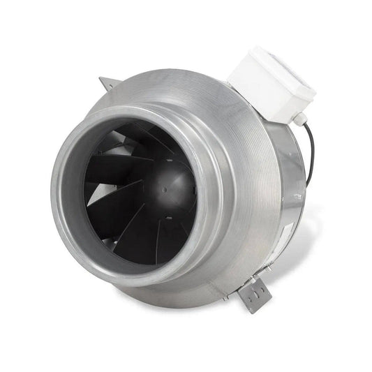 Extracteur d'air Prima Klima PK 355/400mm vue intérieure des pales, ventilateur haute performance 470W pour systèmes HVAC et serres indoor.