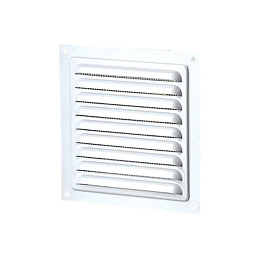 Grille de ventilation carrée en acier blanc 150x150mm