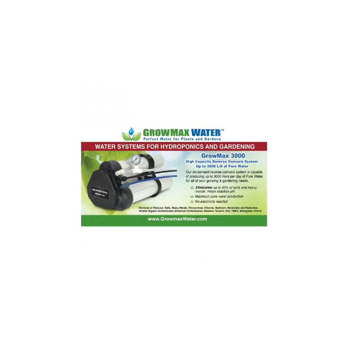 Système osmoseur inverse GrowMax 3000 litres par heure