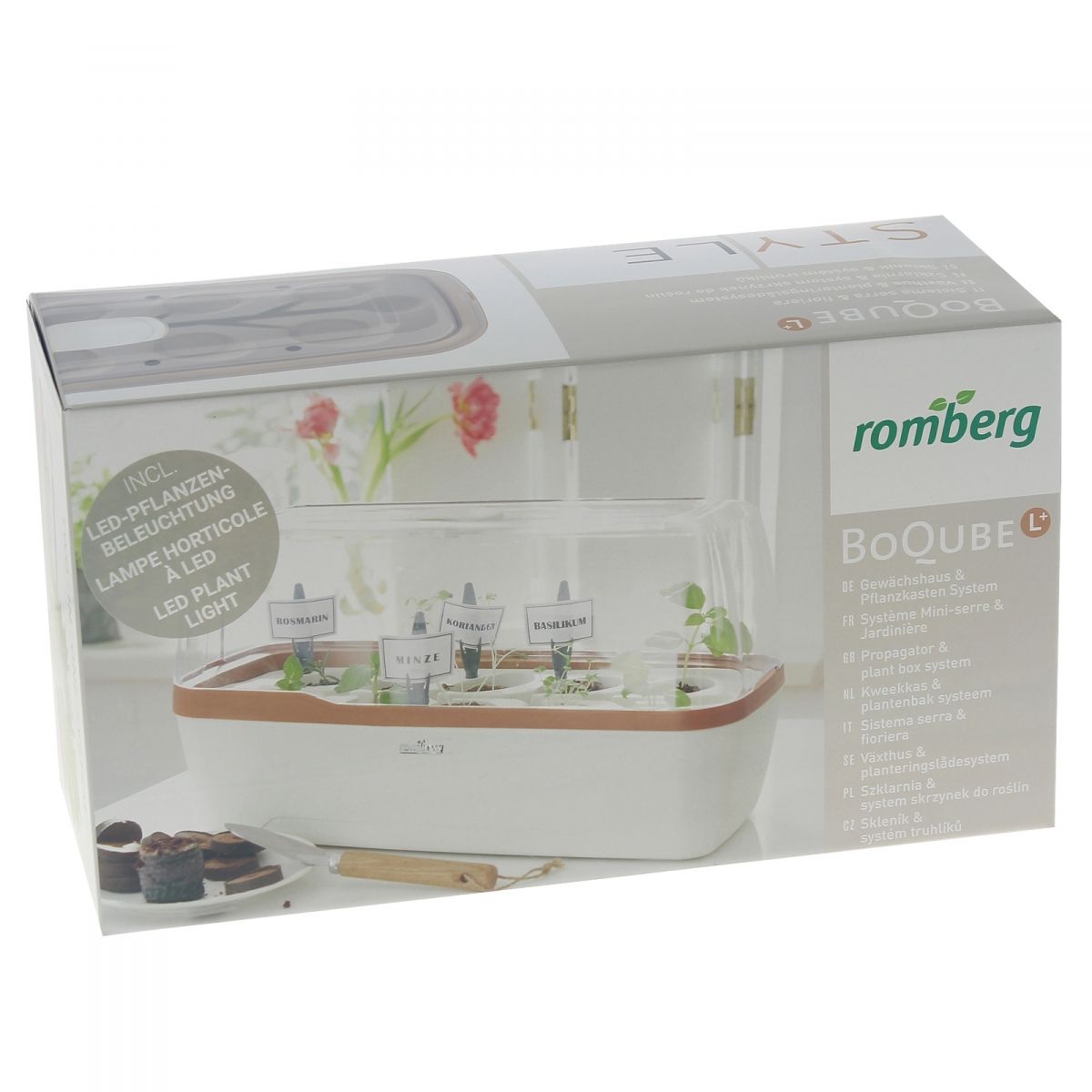 mini serre Mini serre BoQube LED 5W - 41x17x23cm - crème cuivré