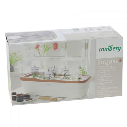 mini serre Mini serre & jardinière BoQube L Plus - 41x17x23cm   - crème cuivré