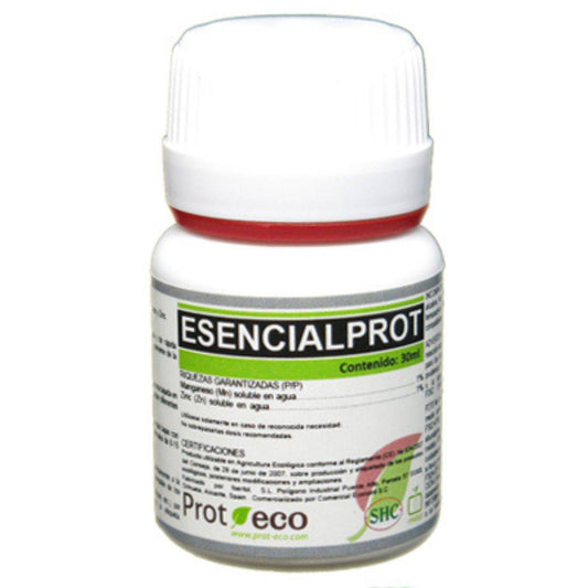 Flacon de 30ml de l'insecticide naturel Pro-Eco Esencialprot, solution anti ravageurs pour jardinage bio et protection des plantes à domicile.