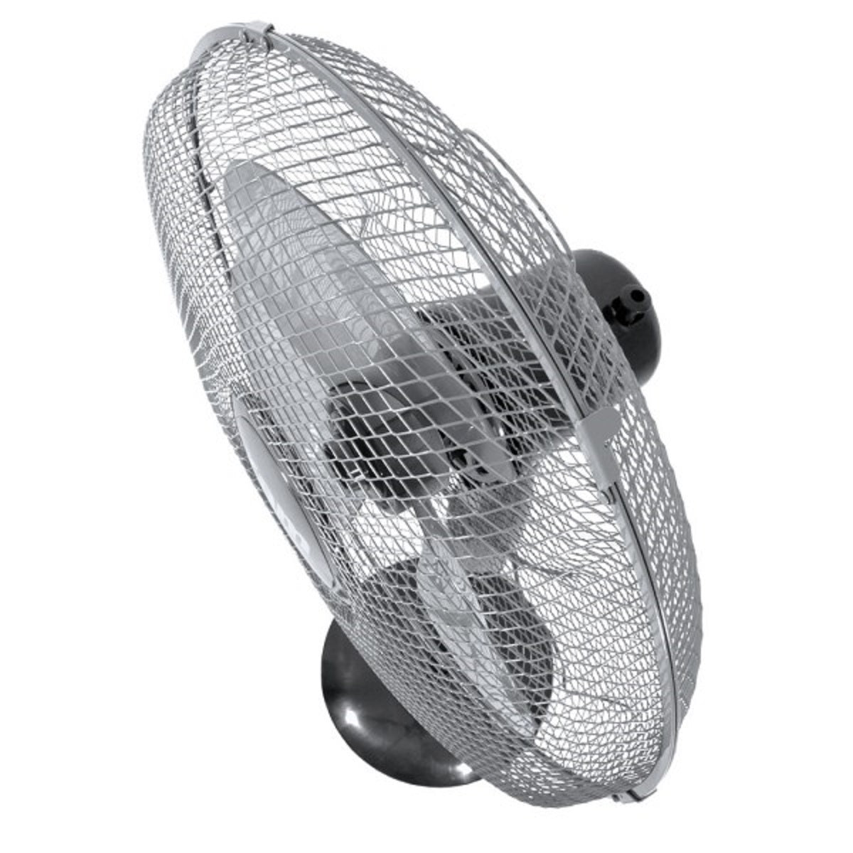 Vue de dessus du ventilateur sur pied RAM, grille métallique