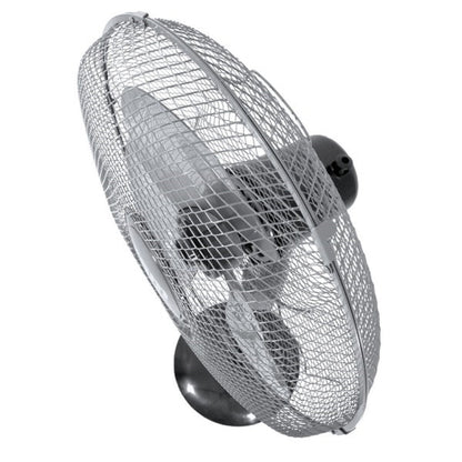 Vue de dessus du ventilateur sur pied RAM, grille métallique